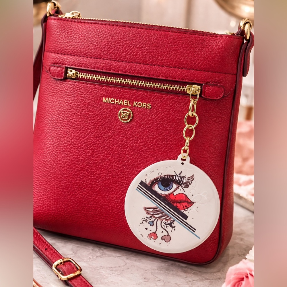 Michael Kors Leather Crossbody with Gold Hardware